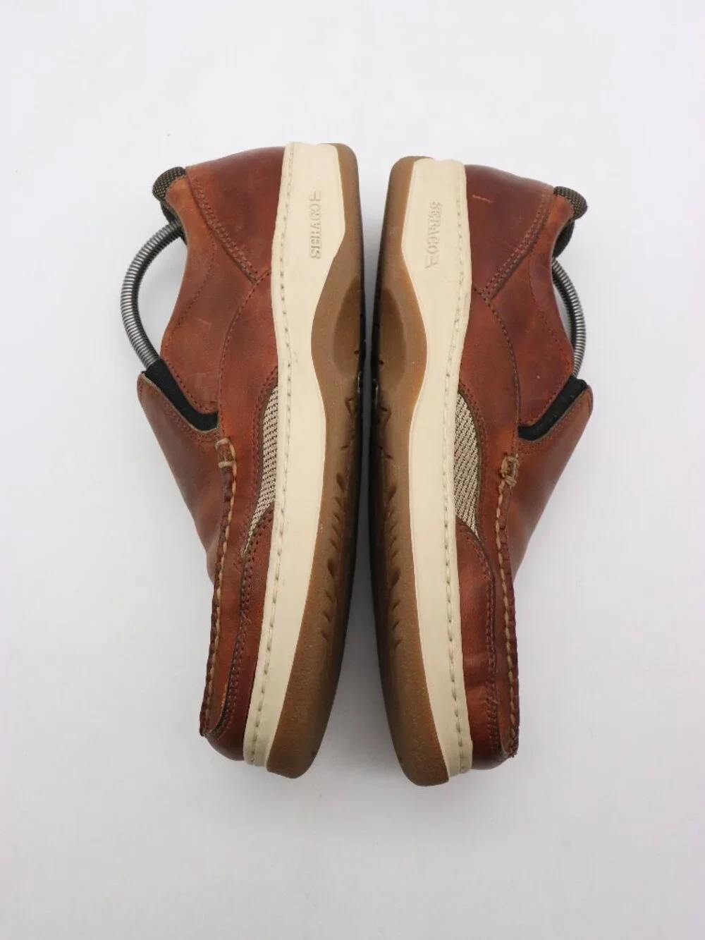 Sebago Docksides Brown Leather Men’s Size 10.5 M Slip On Loafers 7053